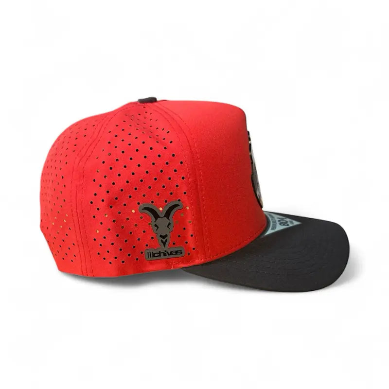 Unisex Red & Black Polyester Guadalajara Soccer Fan Baseball Cap - Accessory with Team Logo Patch Detail, Durable Adjustable Secure Fit, Casual Sports Fan Red Baseball Cap Hats