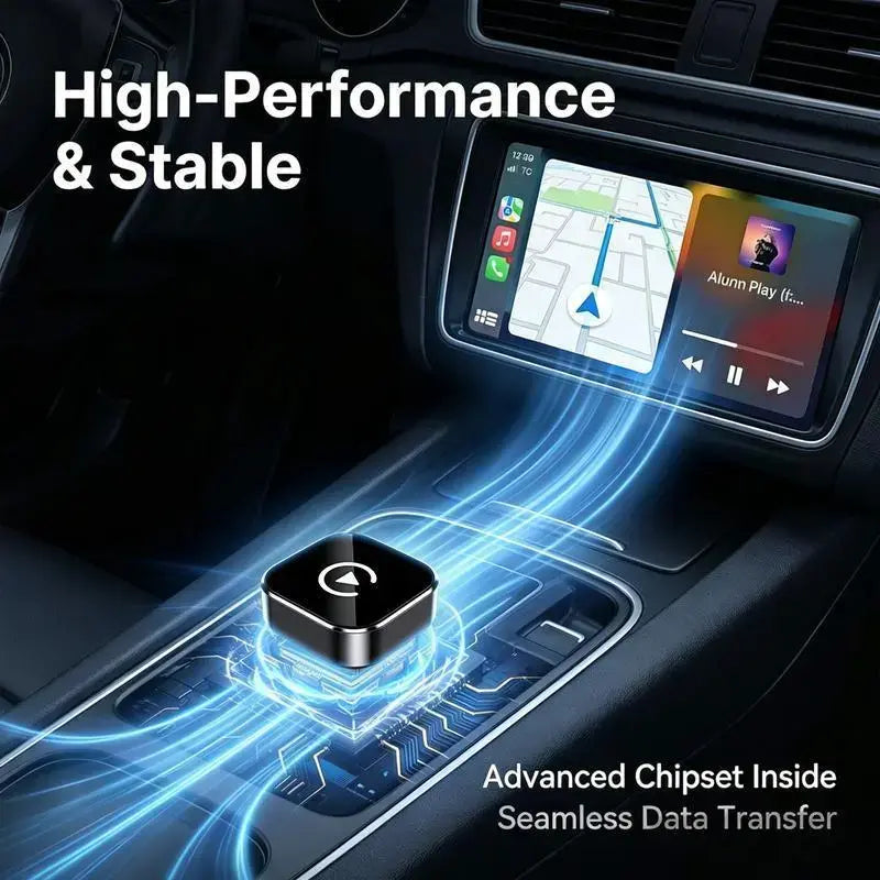 2026 New Mini Wireless Carplay & Android Auto Adapter , 2-In-1 Wired to Wireless Converter, 5Ghz Wifi, Bluetooth 5.0, Plug & Play, Fast Auto Connection for Iphone