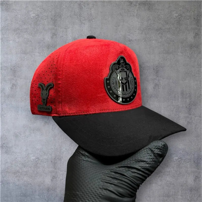 Unisex Red & Black Polyester Guadalajara Soccer Fan Baseball Cap - Accessory with Team Logo Patch Detail, Durable Adjustable Secure Fit, Casual Sports Fan Red Baseball Cap Hats